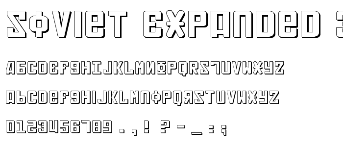 Soviet Expanded 3D font